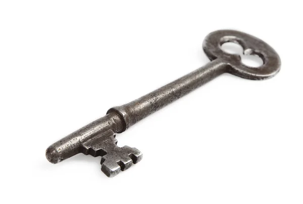 Old Vintage key on white background — Stock Photo, Image