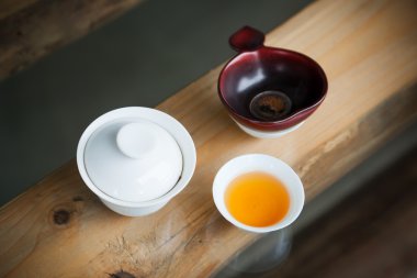 Chinese tea set clipart
