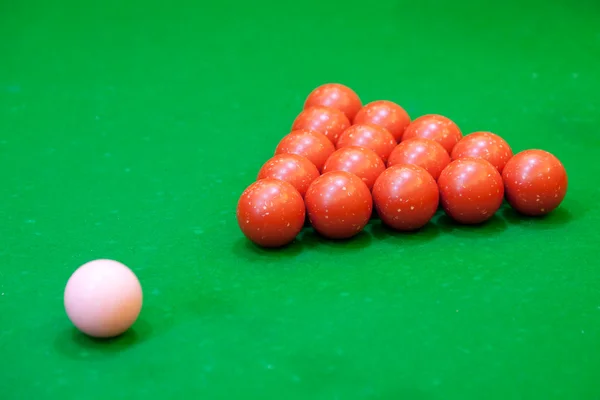 Bolas de snooker vermelho — Fotografia de Stock