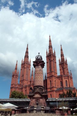 Wiesbaden Market Church detail clipart