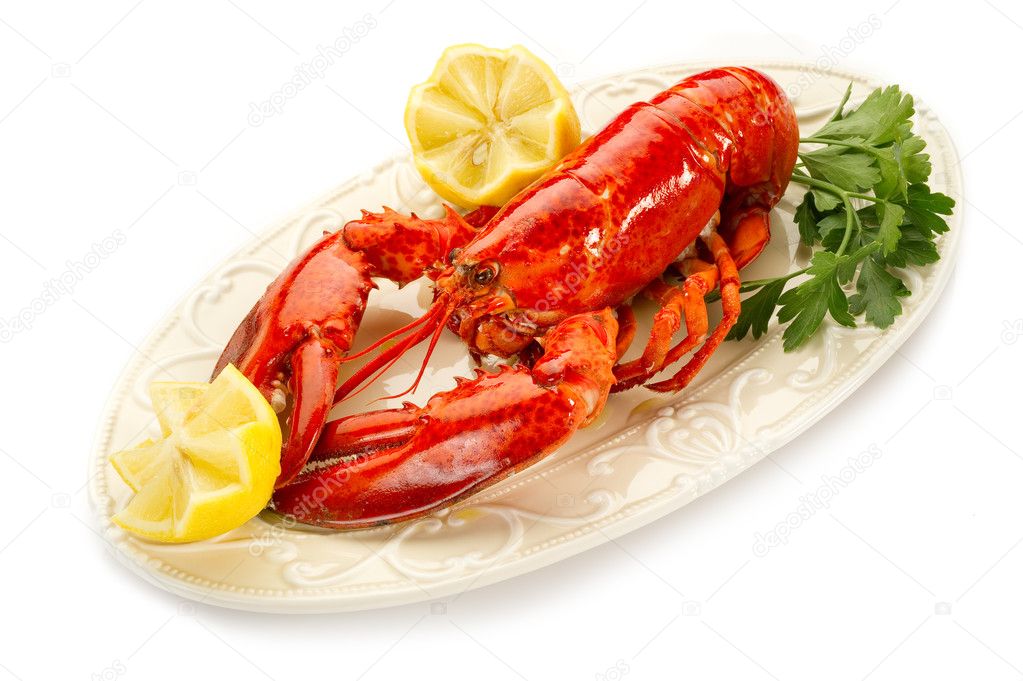 Boiled lobster