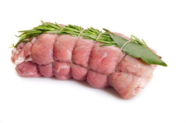 Raw veal rolled up clipart