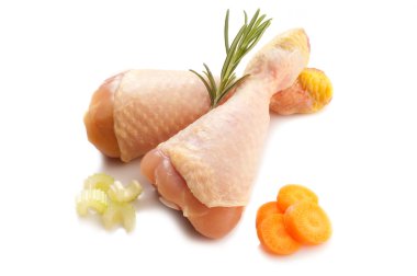 Chicken legs with ingredients clipart