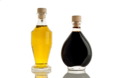 Italian balsamic vinegar of Modena and olive oil clipart