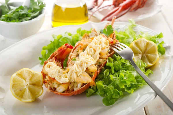 Lobster with mayonnaise sauce — Stock Photo, Image