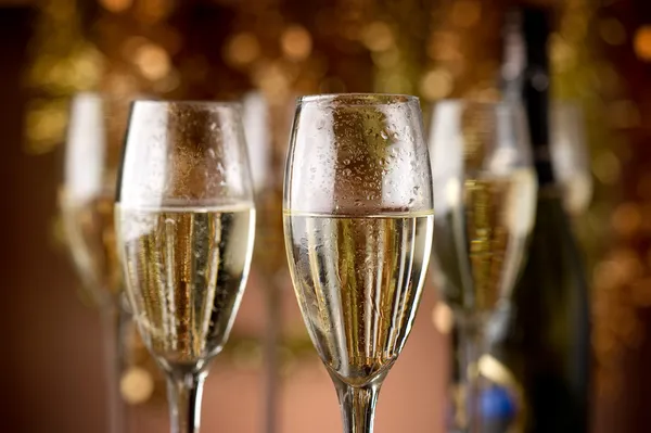 Flety z szampanem — Zdjęcie stockowe