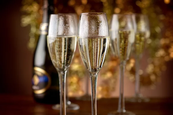 Flautas com champanhe — Fotografia de Stock