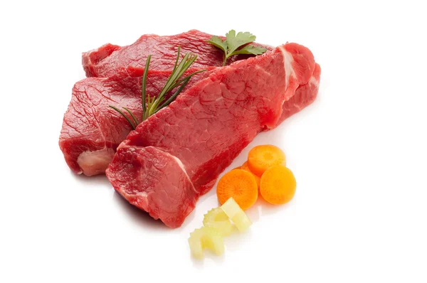 Malzemelerle çiğ biftek — Stok fotoğraf