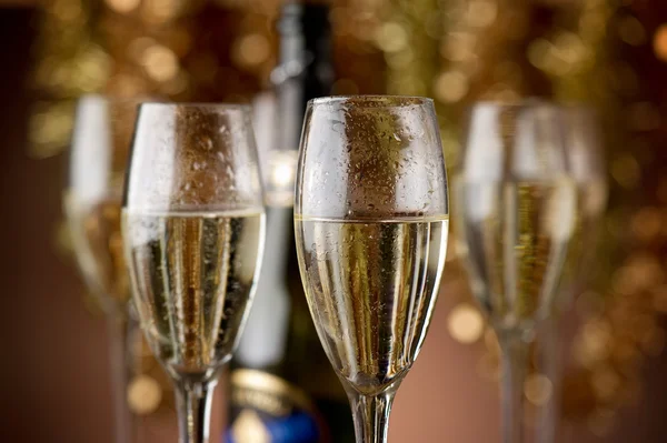 Flauti con champagne — Foto Stock