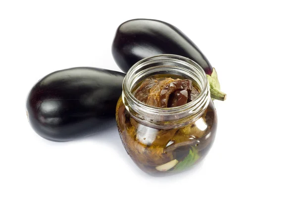 Grillad aubergine bevarade — Stockfoto