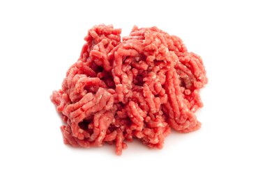 Grinded meat on white background clipart