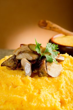 polenta mantar ile