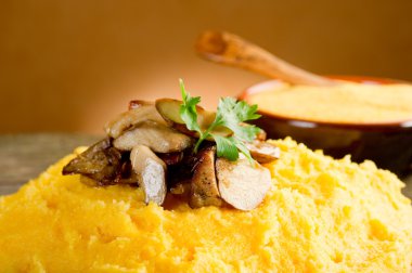 polenta mantar ile