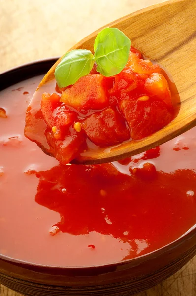 Molho de tomate cru — Fotografia de Stock