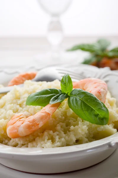 Couscous with shrimp — Stock Photo, Image
