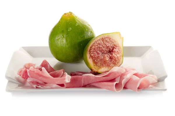 Parma ham with figs — Stock Photo, Image