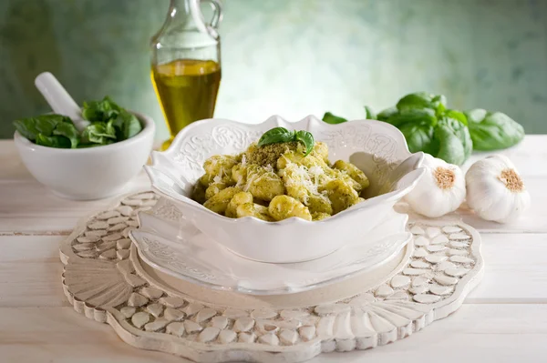 Pesto gnocchi — Stok fotoğraf