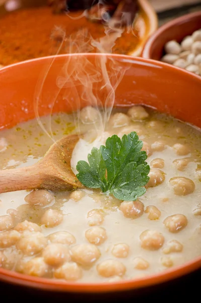 Kikkererwten Soep op bowl — Stockfoto