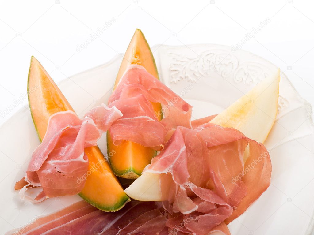 Parma ham with melon