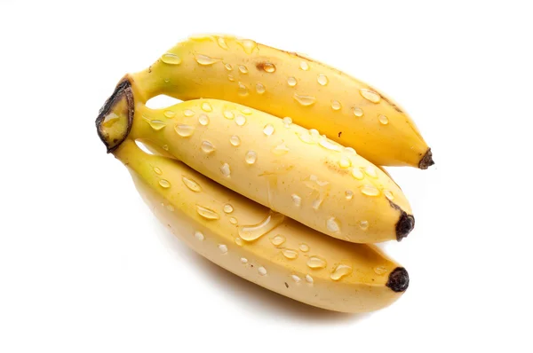 Bananas pequeñas sobre blanco —  Fotos de Stock
