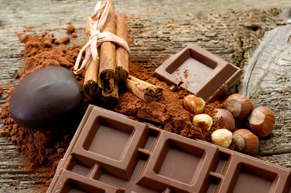 Csokoládé Hozzávalók — Stock Fotó