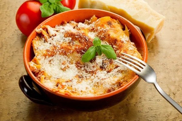 Italské lasagne s ragú — Stock fotografie