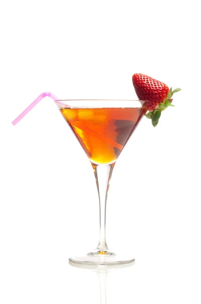 Pinklady cocktail with strawberry — Stock Photo, Image