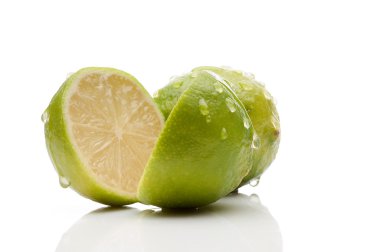 Lime on white clipart