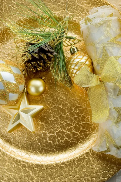 Décorations de Noël en or — Photo