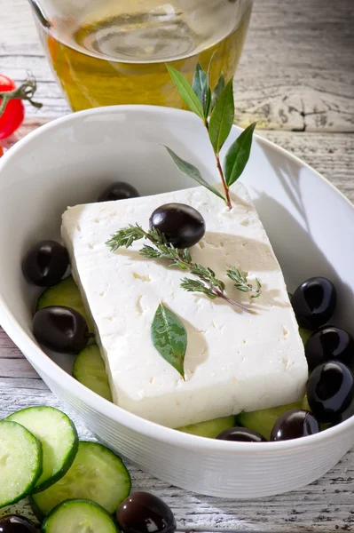 stock image Feta traditional greek cheese