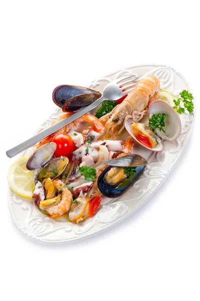 Sea salad on dish — Stock Photo, Image