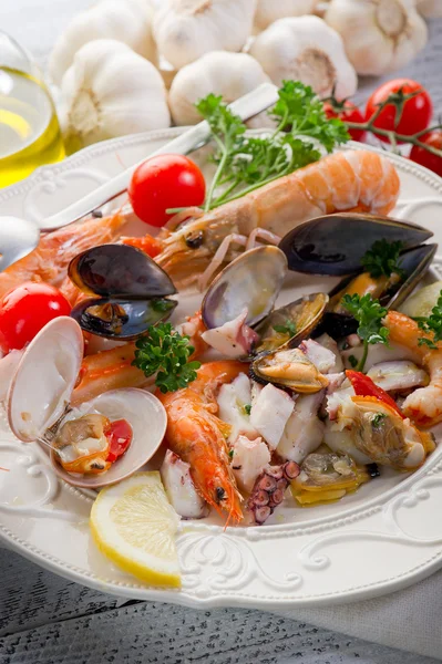 Mořský salát na jídlo — Stock fotografie