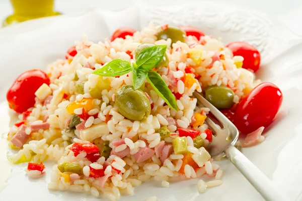 Salada de arroz frio — Fotografia de Stock
