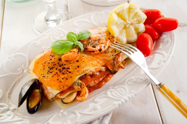 Fisk lasagne — Stockfoto
