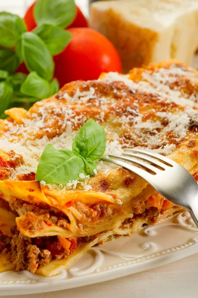 Lasagnes italiennes au ragout — Photo