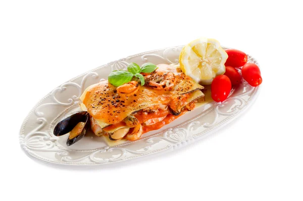 Fish lasagne — Stock Photo, Image