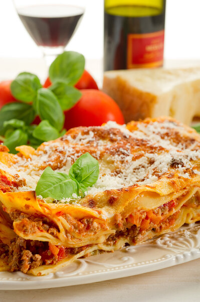 Italian lasagne with ragout