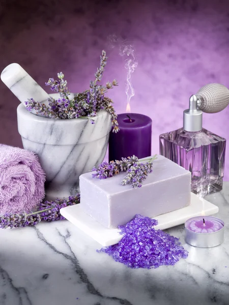 Spa lavender products — Stock Photo, Image