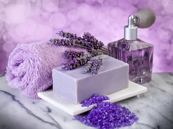 Spa lavender products — Stock Photo, Image