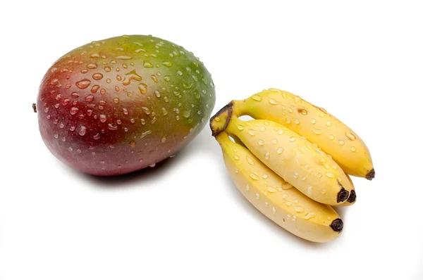 Bananas and mango — Stock Photo, Image