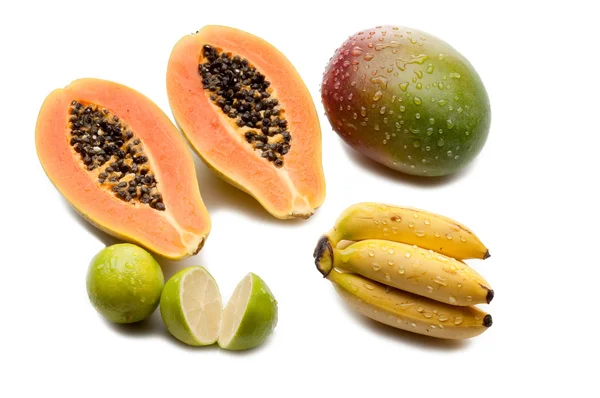 Különféle trópusi gyümölcsök — Stock Fotó