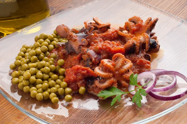 Bläckfisk i guazzetto typiskt italienskt recept — Stockfoto