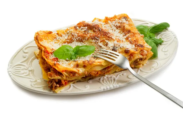 Lasagne italiane con ragù — Foto Stock