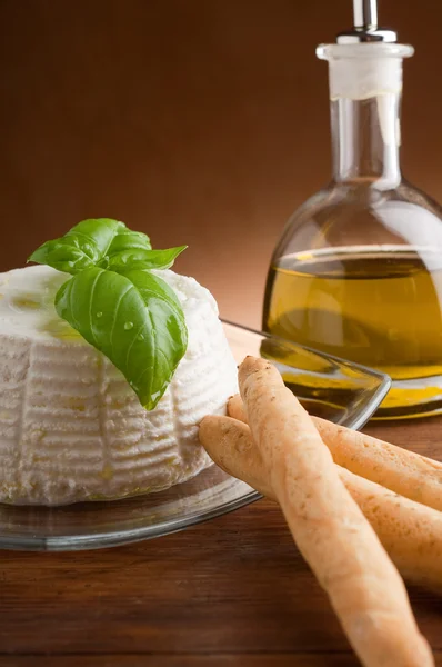 Ricotta typisch italienischer Frischkäse — Stockfoto