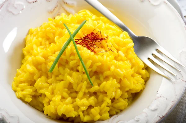 Šafránová rýže na jídlo — Stock fotografie