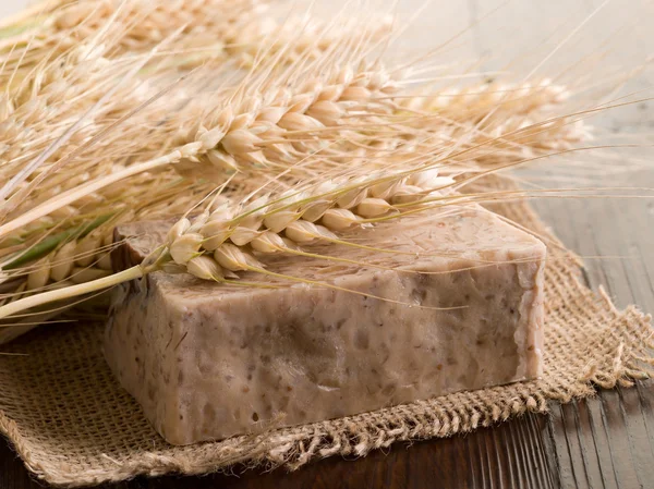 Homemade naural grain soap — Stock Photo, Image