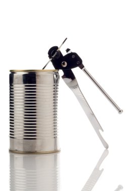 Can with can-opener clipart