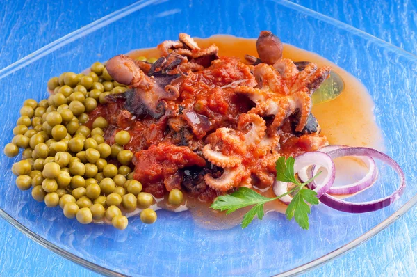 Polpo in guazzetto ricetta tipica italiana — Foto Stock