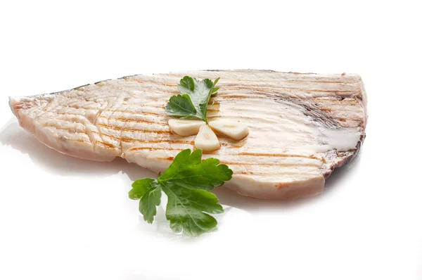Pesce spada alla griglia con aglio e parimenti — Foto Stock
