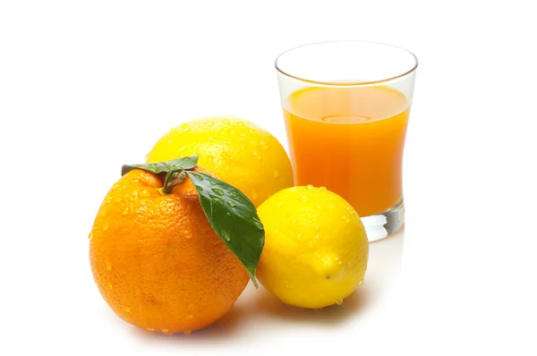 Lemon and orange juice — Stock Photo, Image